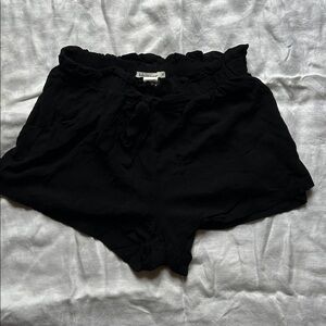 Black Ruffled Shorts